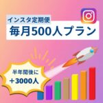 【インスタグラム】毎月500人増加プラン
