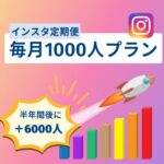 【インスタグラム】毎月1000人増加プラン
