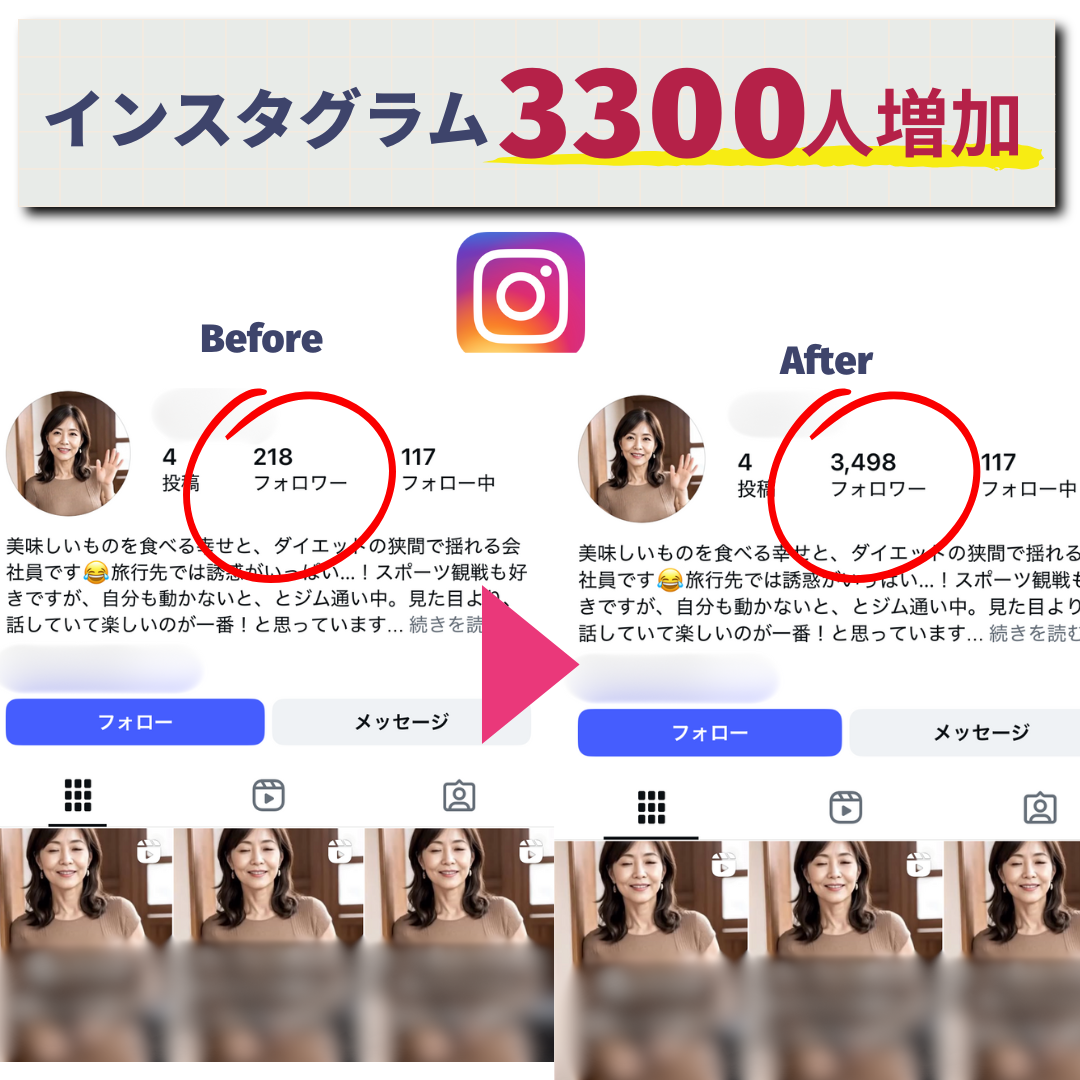 Instagramフォロワー購入の体験談レビュー」